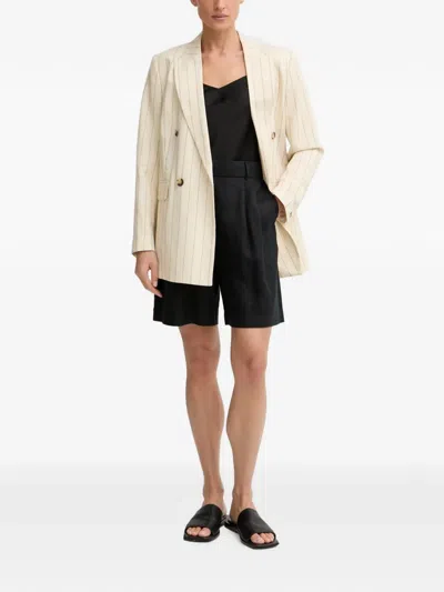 Rag & Bone Emile Pinstriped Double-breasted Blazer In White