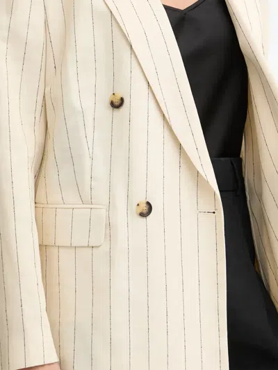 Rag & Bone Emile Pinstriped Double-breasted Blazer In White