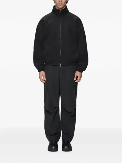 Rains Fleece-texture High-neck Jacket In Multi