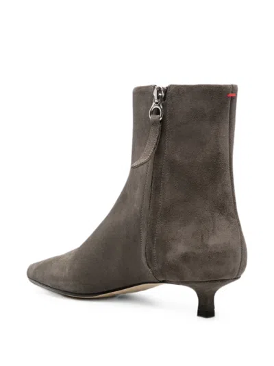 Aeyde Sofie Pointed-toe Ankle Boots In Yellow