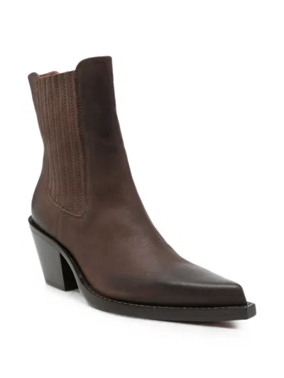 Paris Texas Pointed-toe Ankle Boots In Brown