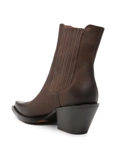 Paris Texas Pointed-toe Ankle Boots In Brown