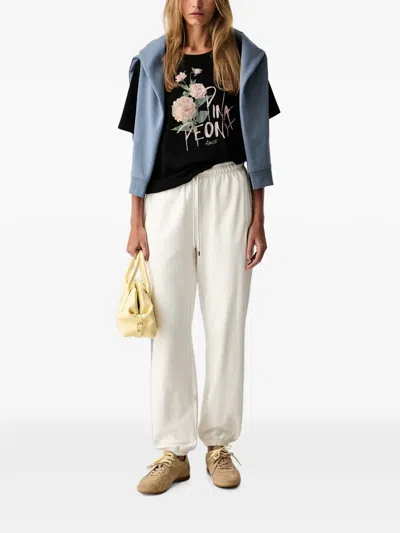 Liu •jo Logo-embroidered Drawstring Track Pants In White