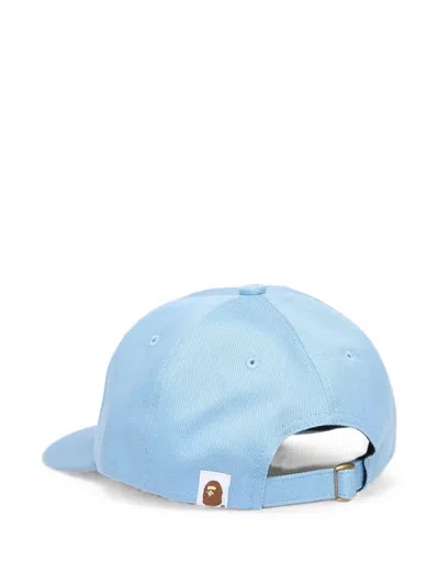 A Bathing Ape Patched-panel Cap In Blue