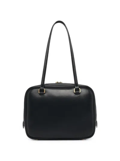 Jil Sander Medium Vision Leather Shoulder Bag In Black