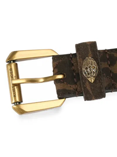 Kurt Geiger Leopard-pattern Belt In Brown
