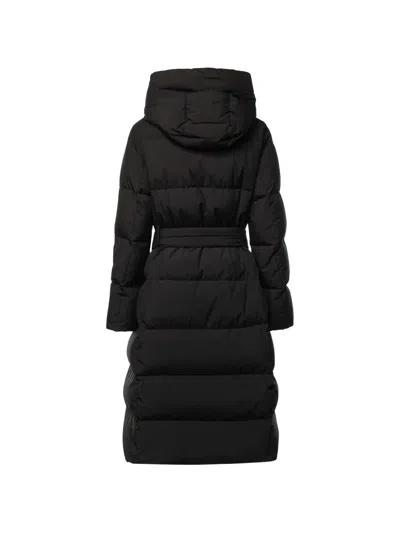 Moorer Belted Oversized Coat In Black