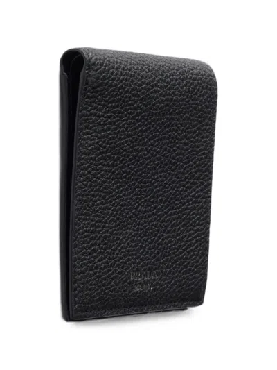 Prada Leather Wallet In Black