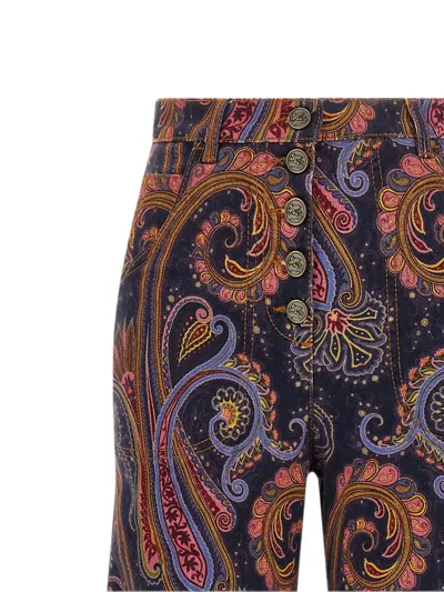 Etro Paisley-print Flared Jeans In Multi
