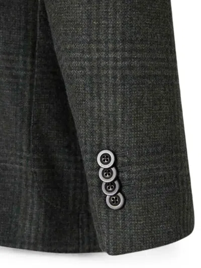 Boglioli Check-pattern Notched-lapel Blazer In Gray