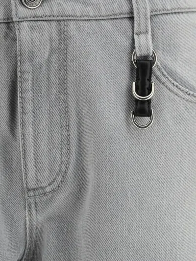 Ermanno Scervino Logo Patch Distressed Pants In Gray