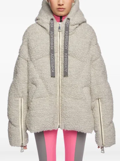 Khrisjoy Pearl Grey Acrylic Polyester Wool In Neutral