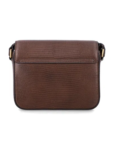 Sessun Structured Lizard-embossed Mini Box Handbag With Adjustable Strap In Orange