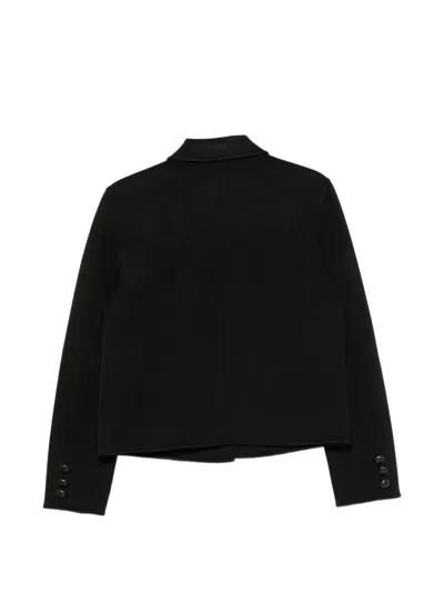 Semicouture Button-up Wool Jacket In Black