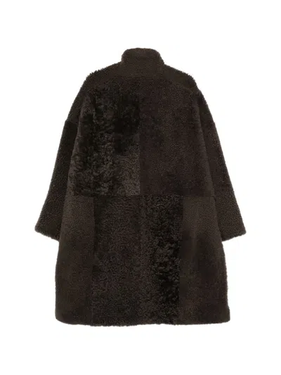 Tom Ford Cashmere Cocoon Jacket Oversized Patchwork Texture In Brown