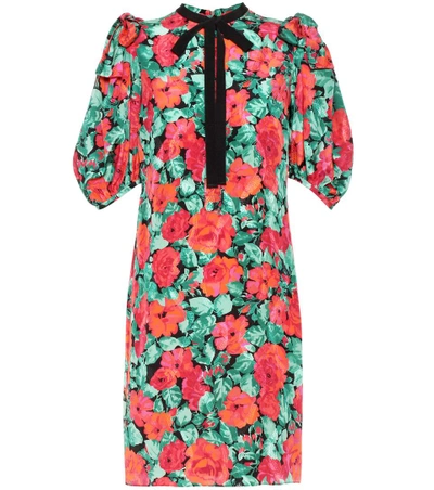 Gucci Printed Silk Dress In Multicoloured