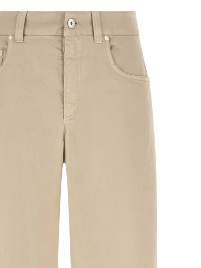 Brunello Cucinelli Multi-pocket Jeans In Beige