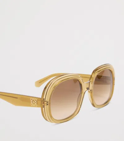 Loewe Square Steps Sunglasses In Red