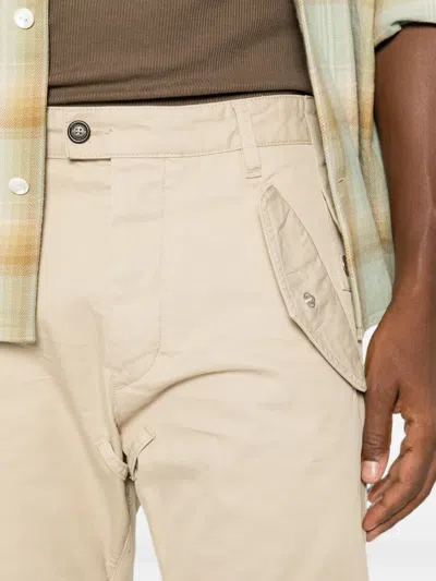 Dsquared2 Flap-pocket Trousers In Neutral