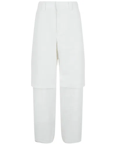Off-white Double Layer Carpenter Pants In White