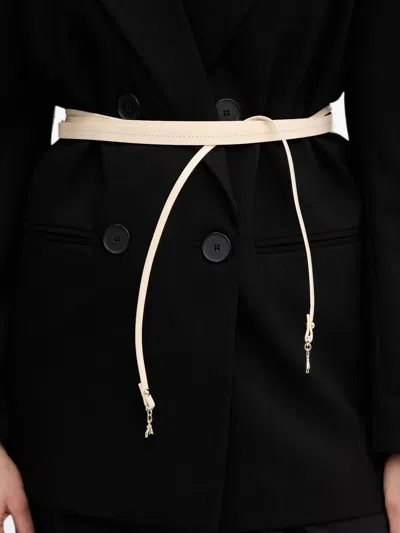 Patrizia Pepe Wrap-around Belt In Neutral