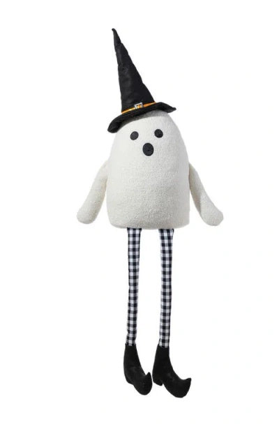 Glitzhome 5ft Halloween Lighted Fabric Ghost Shelf Sitter In White
