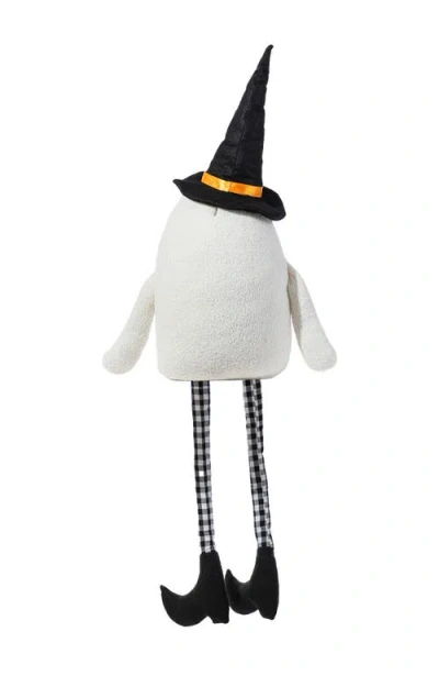 Glitzhome 5ft Halloween Lighted Fabric Ghost Shelf Sitter In White