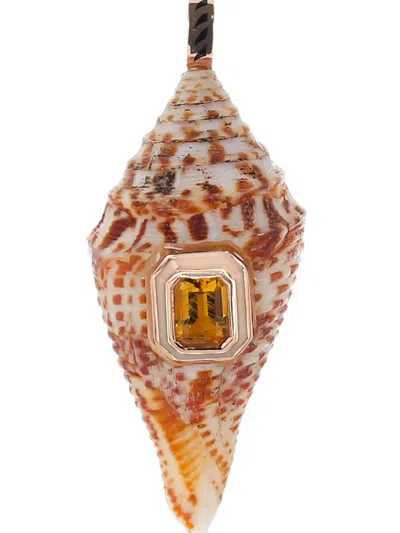 Dezso Conus-shell Scapolite Pendant In Multi