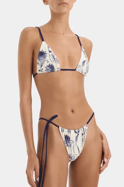 Sir Phillipa String Triangle Top In Eira Midnight In White