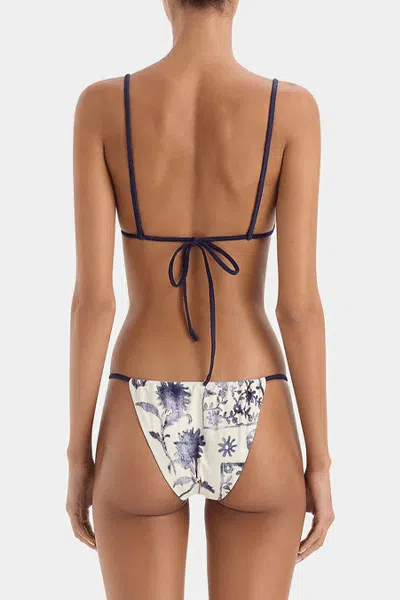 Sir Phillipa String Triangle Top In Eira Midnight In White