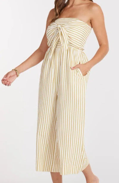 Bishop + Young Elva Stripe Jumpsuit In Neutral