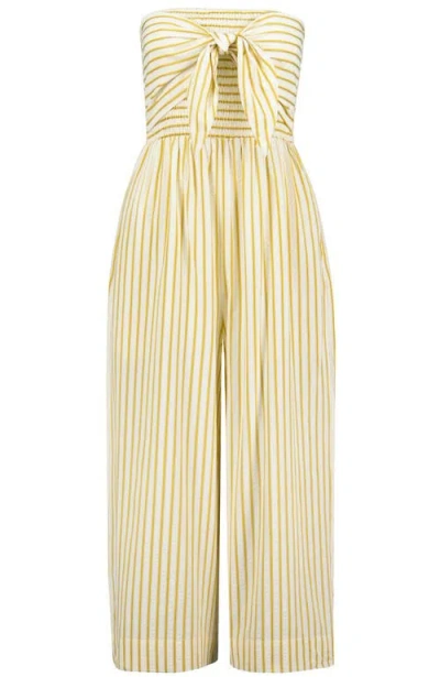 Bishop + Young Elva Stripe Jumpsuit In Neutral