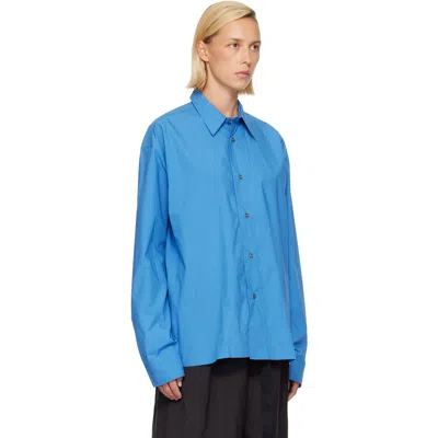 Studio Nicholson Long-sleeved Shirt In Blue