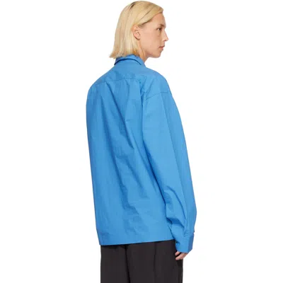 Studio Nicholson Long-sleeved Shirt In Blue