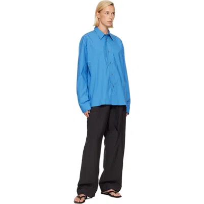 Studio Nicholson Long-sleeved Shirt In Blue