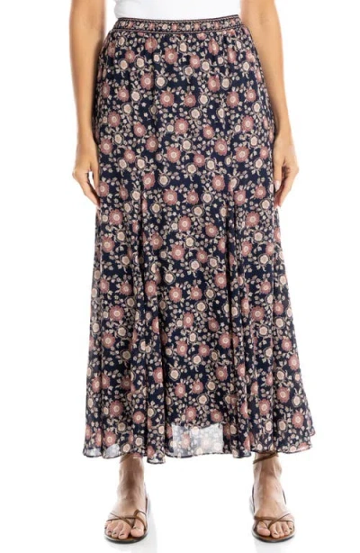 Max Studio Georgette Godet Maxi Skirt In Multi