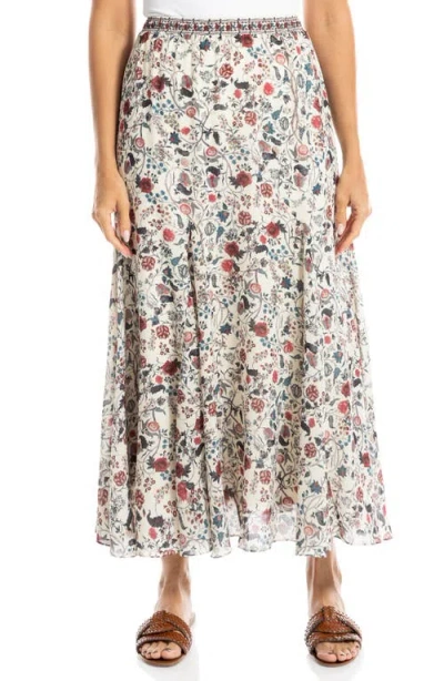 Max Studio Georgette Godet Maxi Skirt In Multi