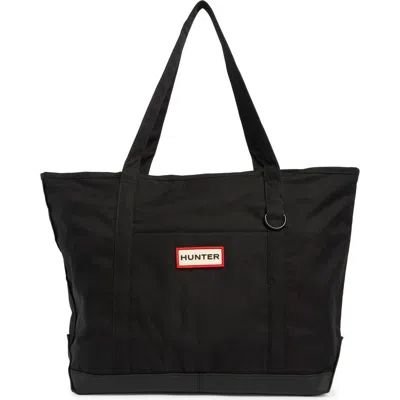 Hunter Campus Floral Tote In Black