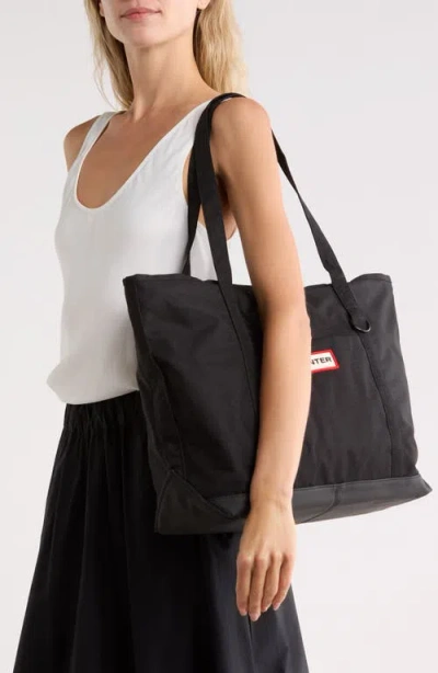 Hunter Campus Floral Tote In Black