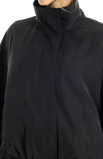 Max Studio Bubble Hem Bomber Jacket In Black