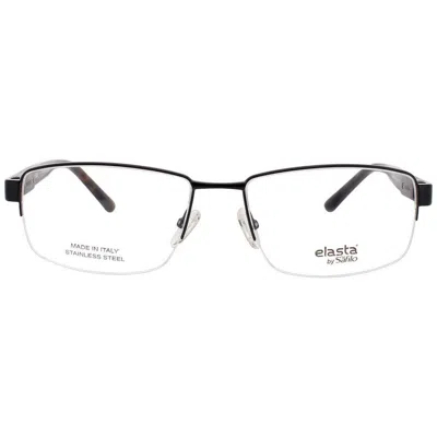 Elasta Men's Black Rectangular Eyeglass Frames E312200356