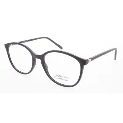 Signature Ladies Black Rectangular Eyeglass Frames S7008matteblack51