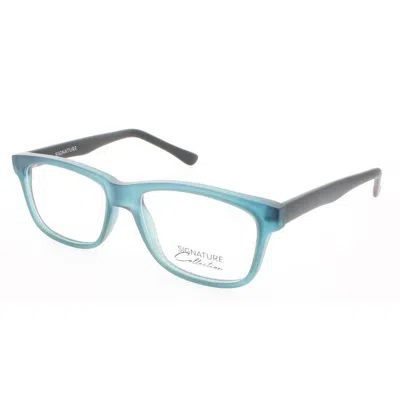 Signature Ladies Blue Rectangular Eyeglass Frames S7004blue49 In Blue