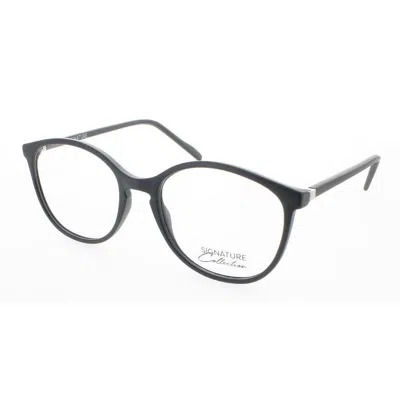 Signature Ladies Black Rectangular Eyeglass Frames S7008matteblack51