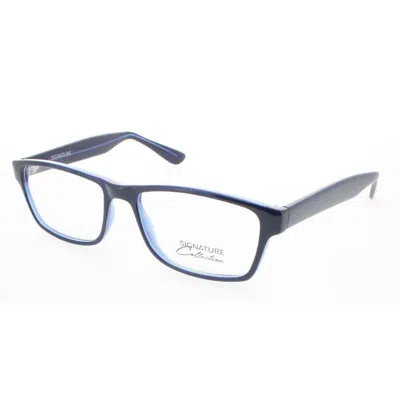 Signature Ladies Blue Rectangular Eyeglass Frames S7013blue52 In Blue