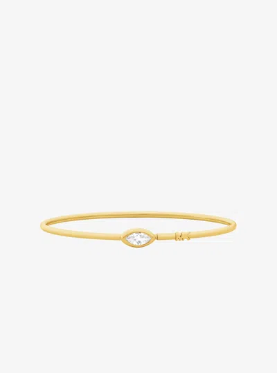 Michael Kors Marquise Stone Bangle In Gold