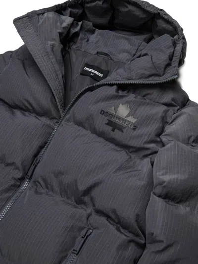 Dsquared2 로고 프린트 패딩 재킷 In Black