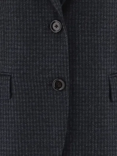 Lardini Houndstooth-pattern Single-breasted Blazer In Black