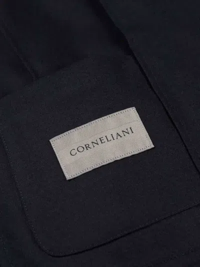 Corneliani Single-breasted Patch-pocket Blazer In Blue