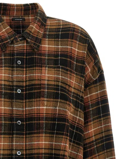 R13 Brown Cotton Pattern Shirt In Multi
